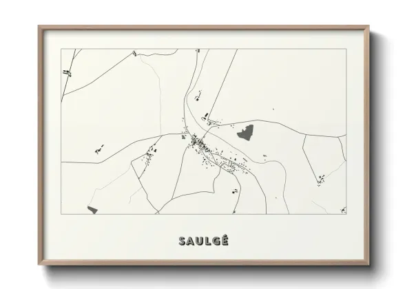 Une affiche de carte sur Saulgé