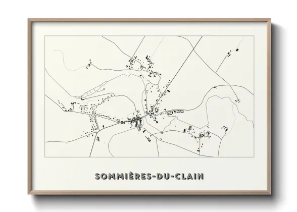 Une affiche de carte sur Sommières-du-Clain