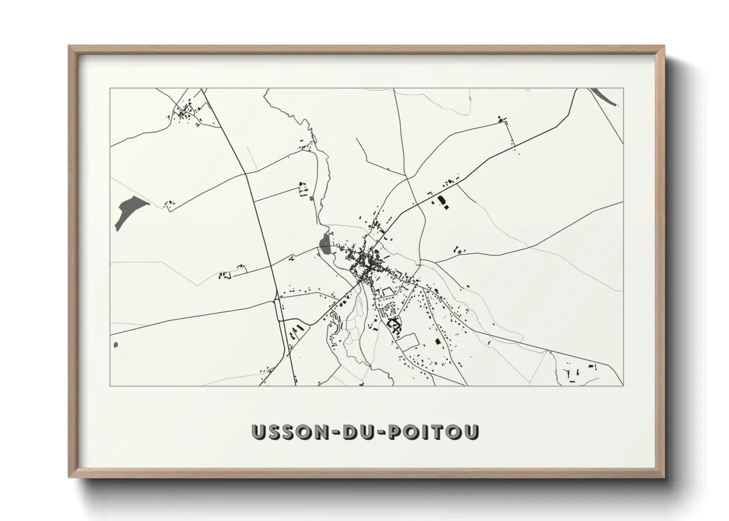 Un poster carteUsson-du-Poitou