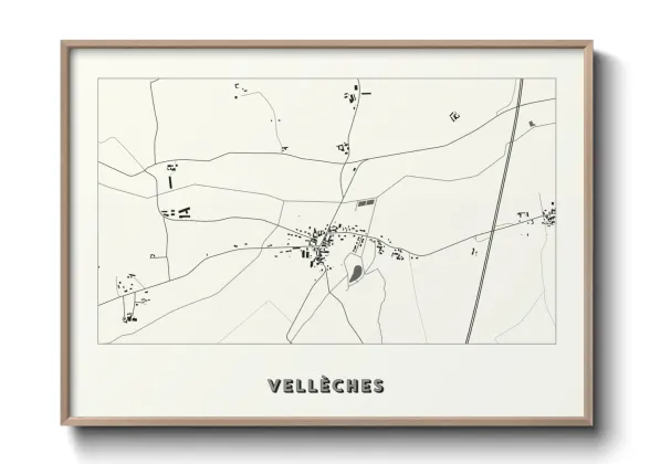 Une affiche de carte sur Vellèches