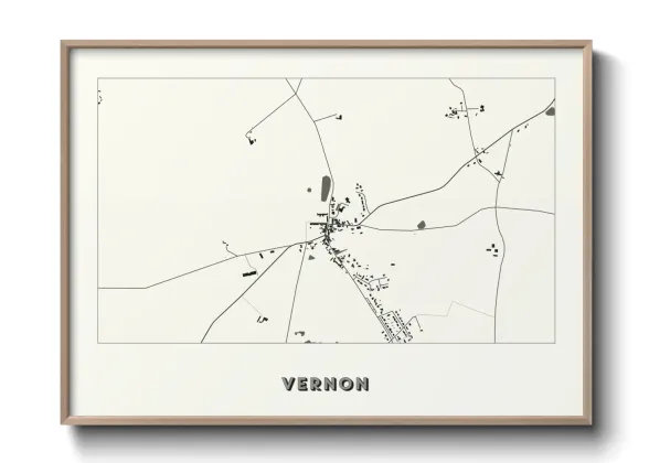 Une affiche de carte sur Vernon