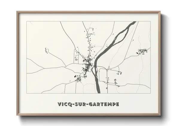 Une affiche de carte sur Vicq-sur-Gartempe