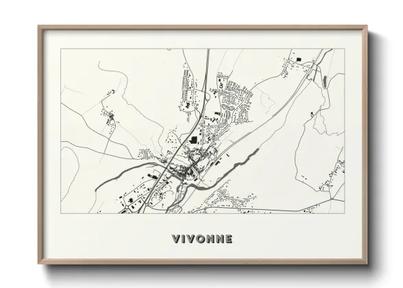 Une affiche de carte sur Vivonne
