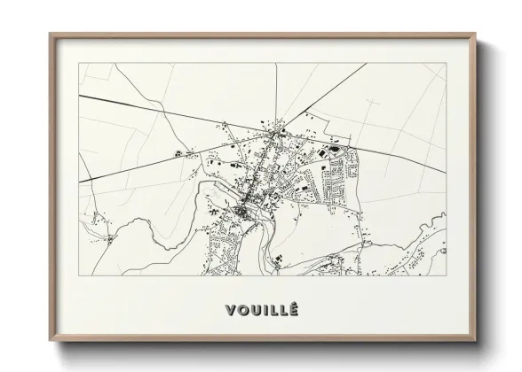 Une affiche de carte sur Vouillé