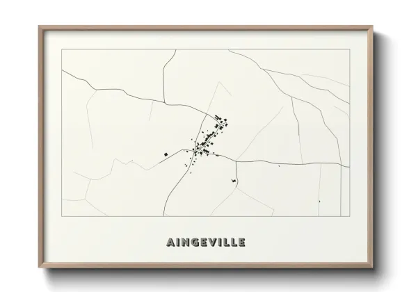 Une affiche de carte sur Aingeville