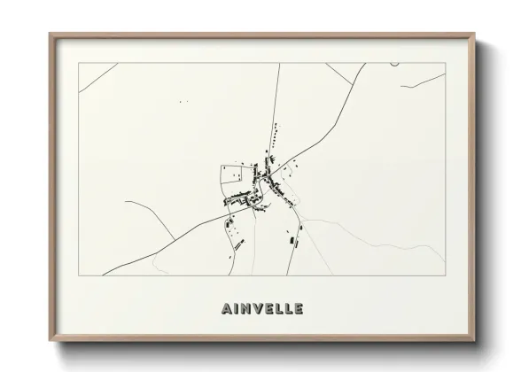 Une affiche de carte sur Ainvelle