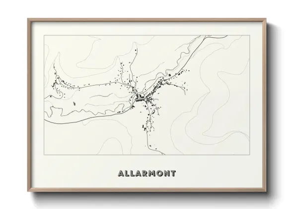 Une affiche de carte sur Allarmont