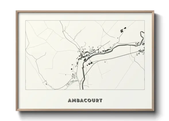 Une affiche de carte sur Ambacourt