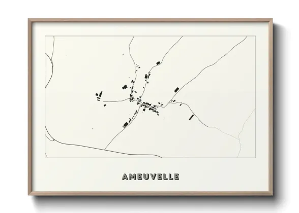 Une affiche de carte sur Ameuvelle