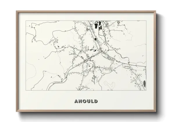 Une affiche de carte sur Anould
