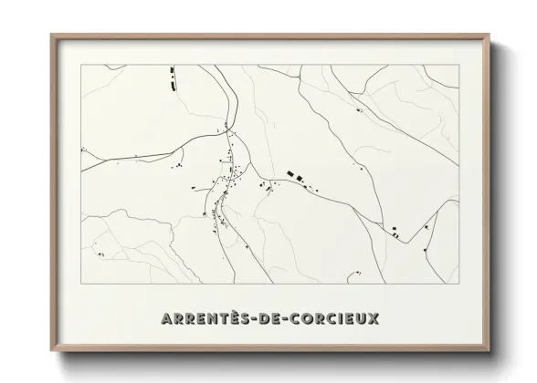 Une affiche de carte sur Arrentès-de-Corcieux