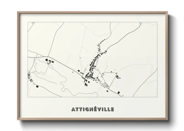 Une affiche de carte sur Attignéville