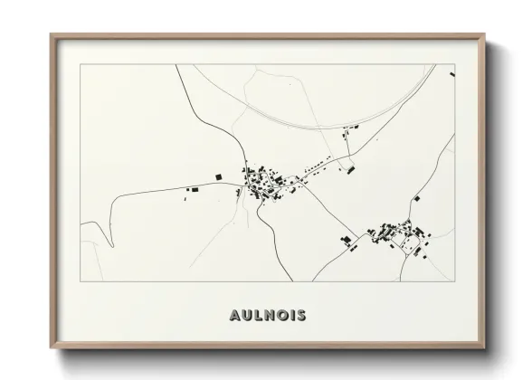 Une affiche de carte sur Aulnois