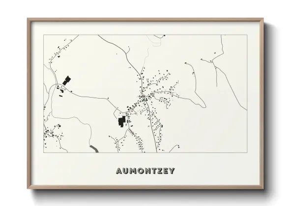 Une affiche de carte sur Aumontzey