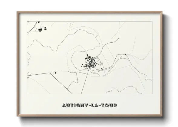Une affiche de carte sur Autigny-la-Tour