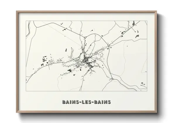 Une affiche de carte sur Bains-les-Bains