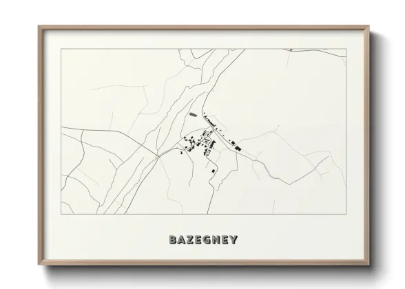 Une affiche de carte sur Bazegney