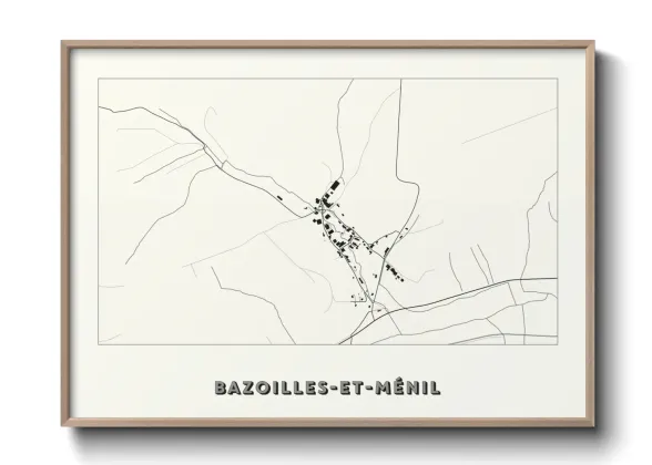 Une affiche de carte sur Bazoilles-et-Ménil