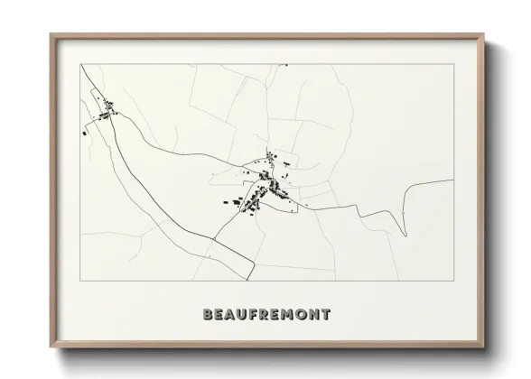 Une affiche de carte sur Beaufremont