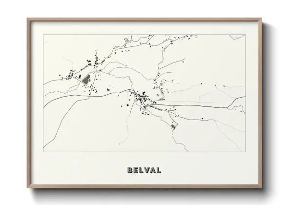 Une affiche de carte sur Belval