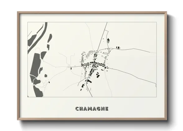 Une affiche de carte sur Chamagne