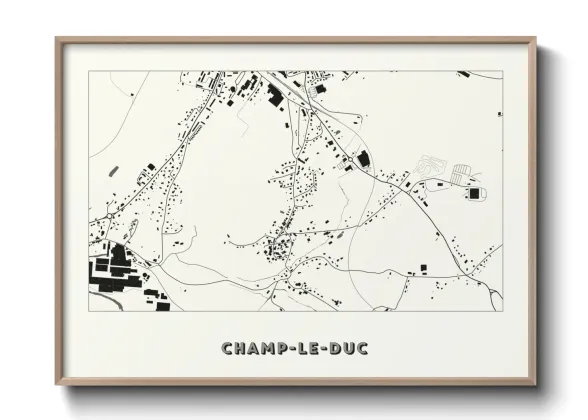 Une affiche de carte sur Champ-le-Duc