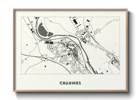 Une affiche de carte sur Charmes