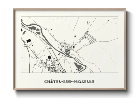 Une affiche de carte sur Châtel-sur-Moselle