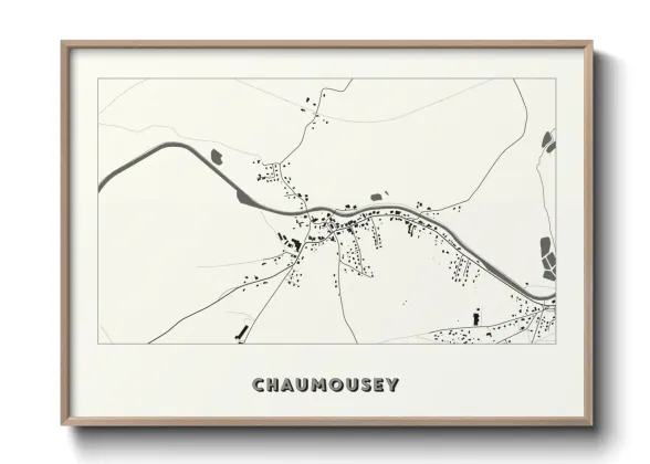 Une affiche de carte sur Chaumousey