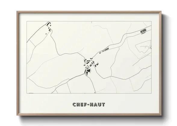 Une affiche de carte sur Chef-Haut