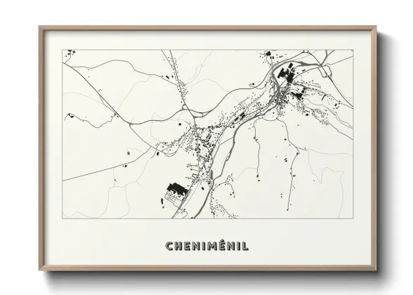 Une affiche de carte sur Cheniménil