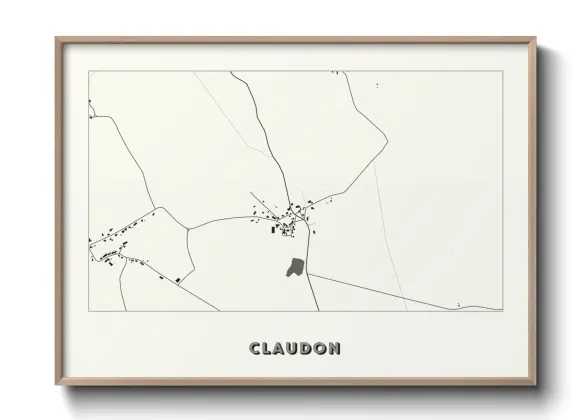 Une affiche de carte sur Claudon