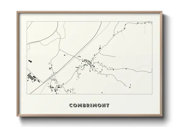 Une affiche de carte sur Combrimont