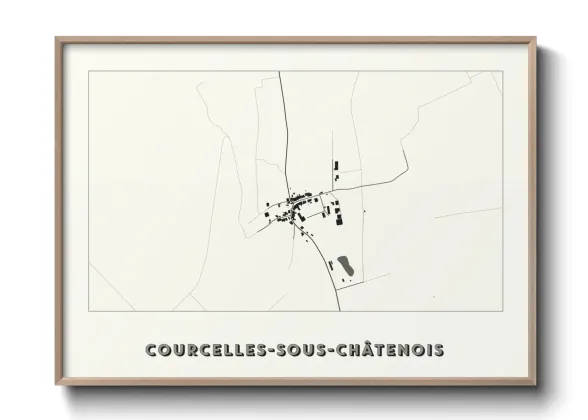 Une affiche de carte sur Courcelles-sous-Châtenois