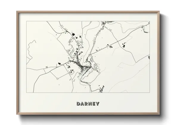 Une affiche de carte sur Darney