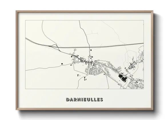 Une affiche de carte sur Darnieulles