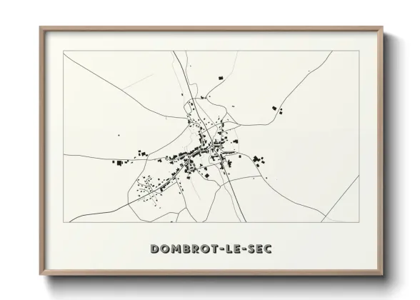 Une affiche de carte sur Dombrot-le-Sec