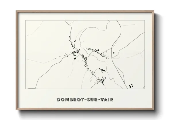 Une affiche de carte sur Dombrot-sur-Vair