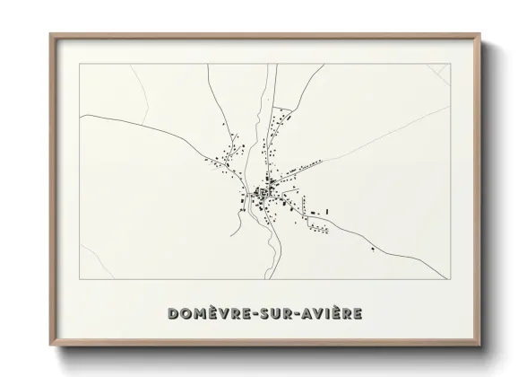 Une affiche de carte sur Domèvre-sur-Avière