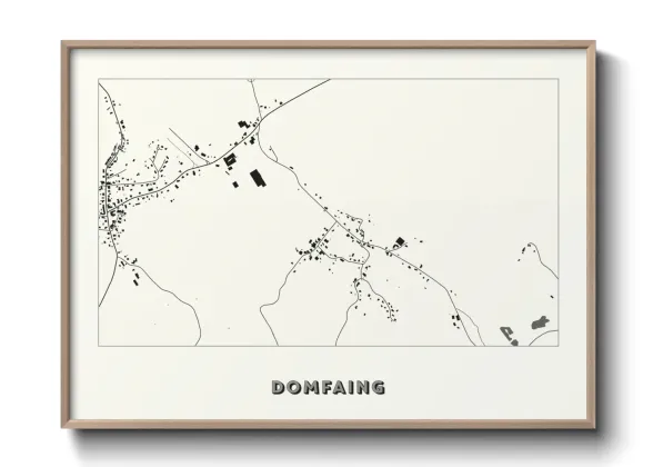 Une affiche de carte sur Domfaing