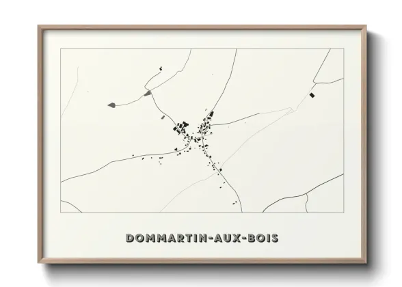 Une affiche de carte sur Dommartin-aux-Bois