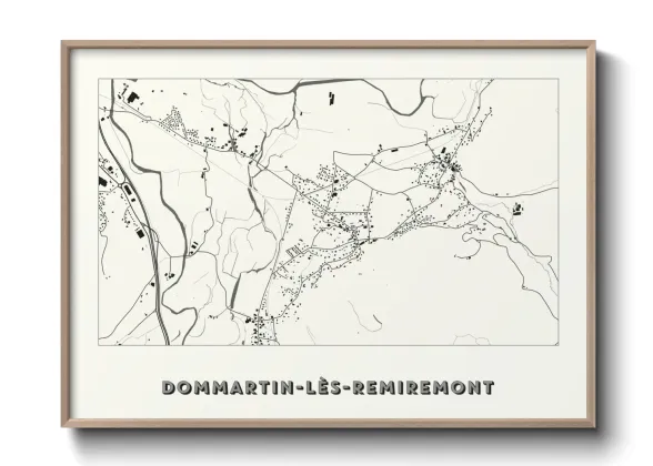 Une affiche de carte sur Dommartin-lès-Remiremont