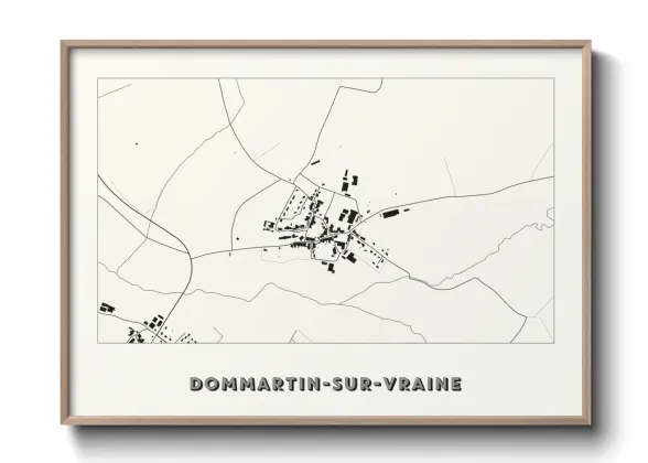 Une affiche de carte sur Dommartin-sur-Vraine