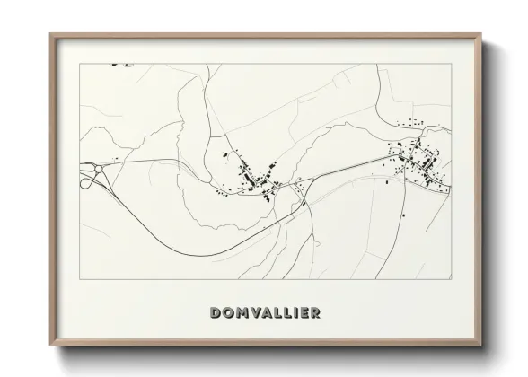 Une affiche de carte sur Domvallier