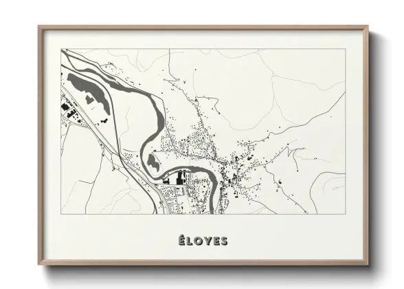 Une affiche de carte sur Éloyes