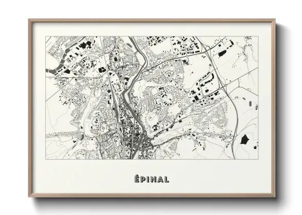 Une affiche de carte sur Épinal