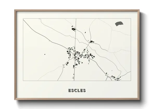 Une affiche de carte sur Escles