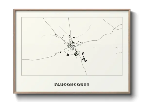 Une affiche de carte sur Fauconcourt