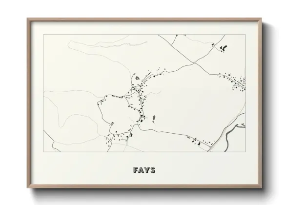 Une affiche de carte sur Fays