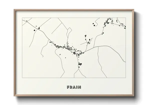 Une affiche de carte sur Frain